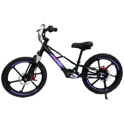 Pῡr-Speed 20" Xtreme Electric Balance Bike for Kids With Red Front and Rear Hydraulic Brake Calipers